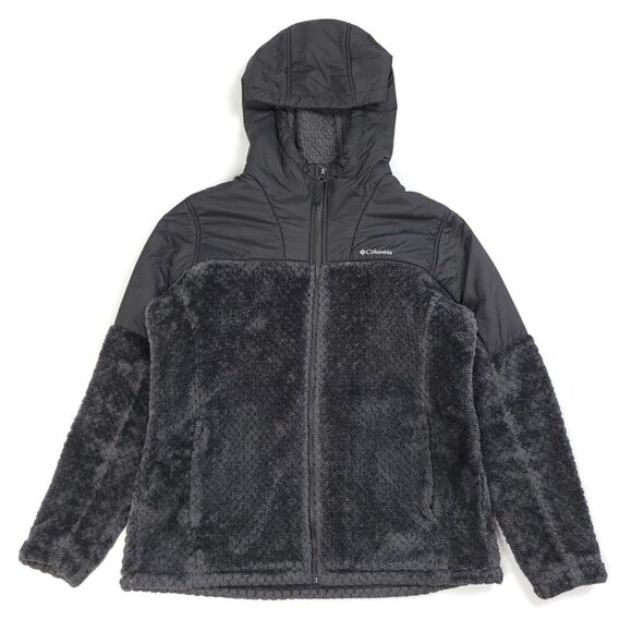 Columbia Jackets & Blazers - COLUMBIA Fireside Sherpa Hoodie Warm Tech Zip Jacket in Gray Medium Gorpcore